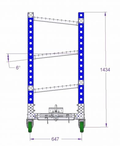 Flow Rack Tugger Cart - 700 x 1260 mm