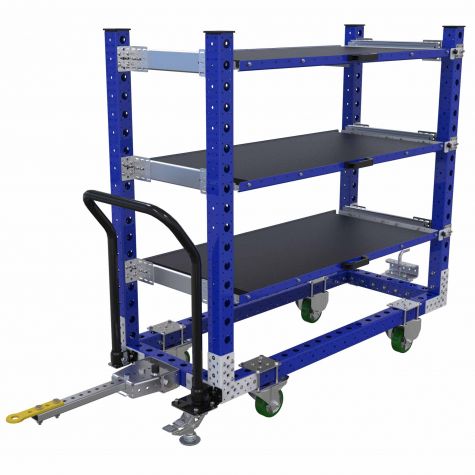Extendable Shelf Tugger Cart - 630 x 1540 mm