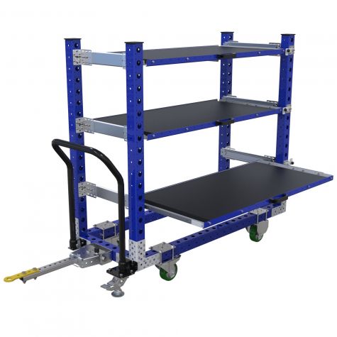 Extendable Shelf Tugger Cart - 630 x 1540 mm